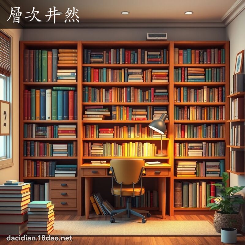 層次井然 - 國語大辭典配圖