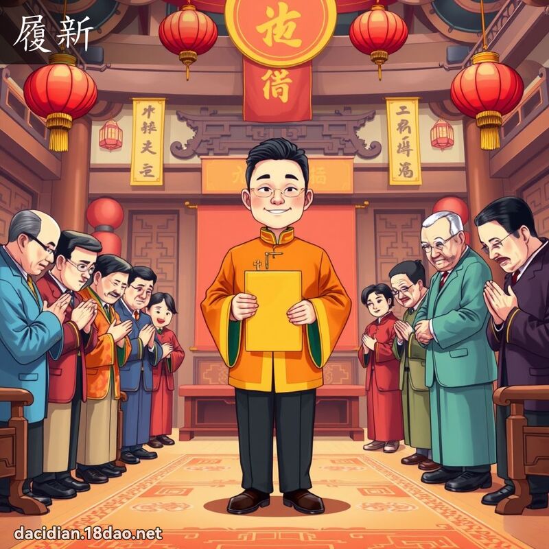 履新 - 國語大辭典配圖