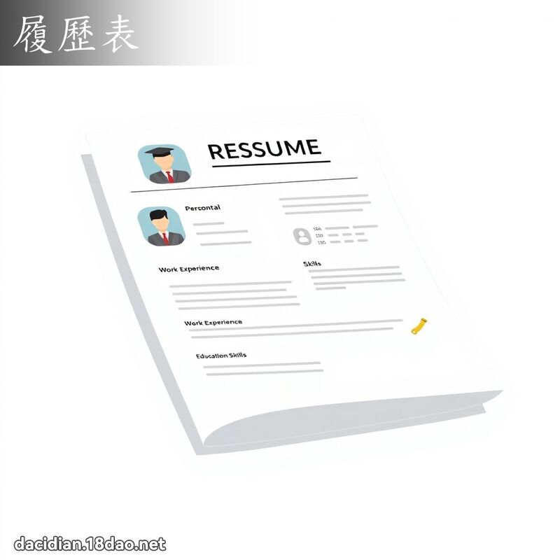 履歷表 - 国语大辞典配图