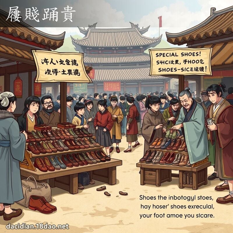 屨贱踊贵 - 国语大辞典配图