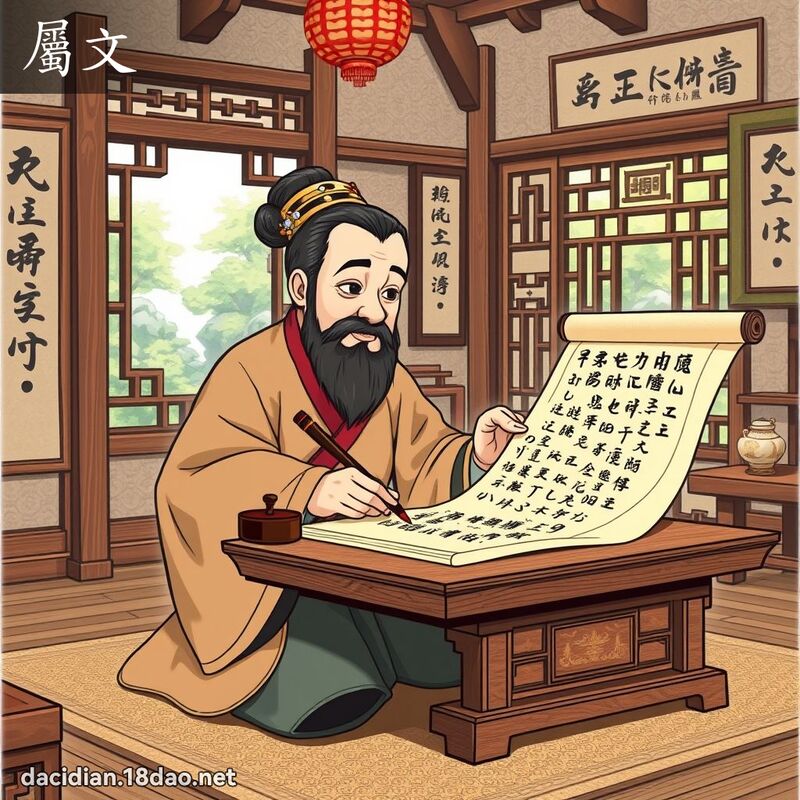 屬文 - 國語大辭典配圖