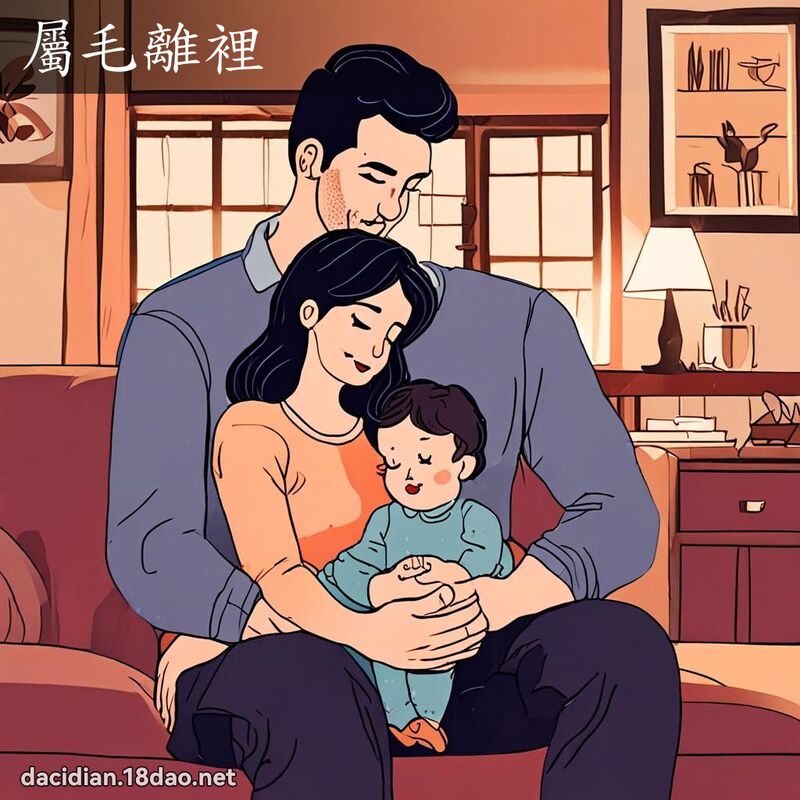 屬毛離裡 - 國語大辭典配圖