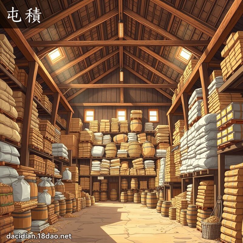 屯积 - 国语大辞典配图