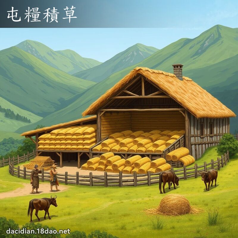 屯粮积草 - 国语大辞典配图