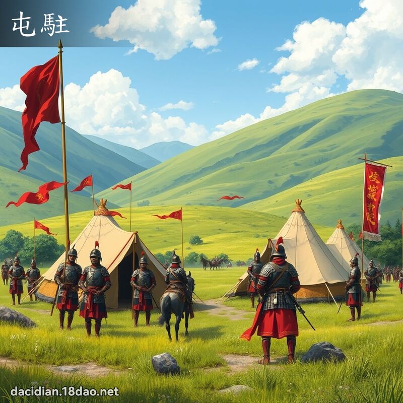 屯驻 - 国语大辞典配图