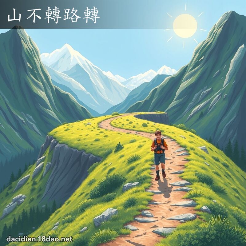 山不轉路轉 - 國語大辭典配圖