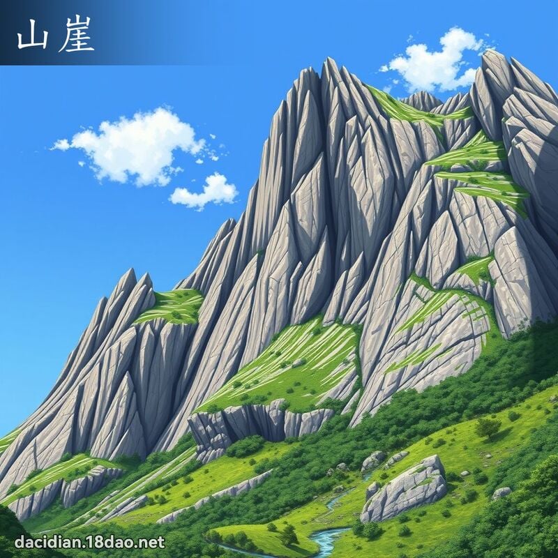 山崖 - 國語大辭典配圖