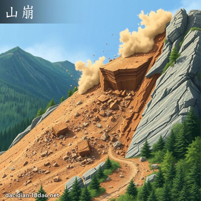 山崩 - 國語大辭典配圖