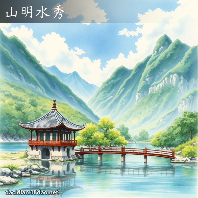 山明水秀 - 国语大辞典配图