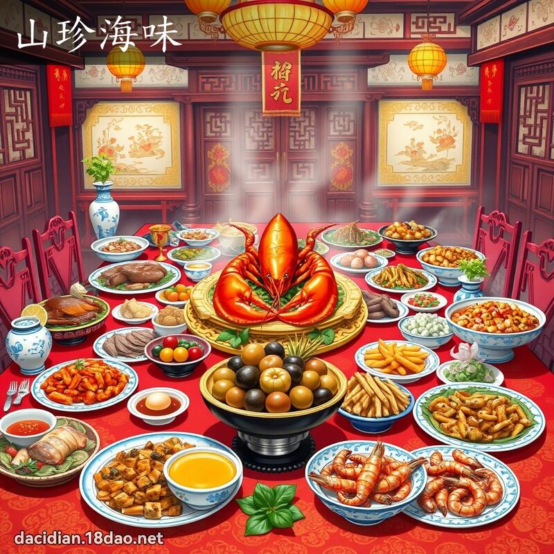 山珍海味 - 國語大辭典配圖