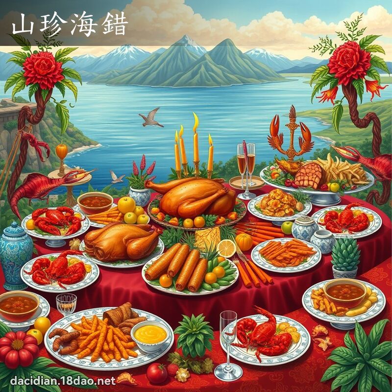 山珍海錯 - 國語大辭典配圖