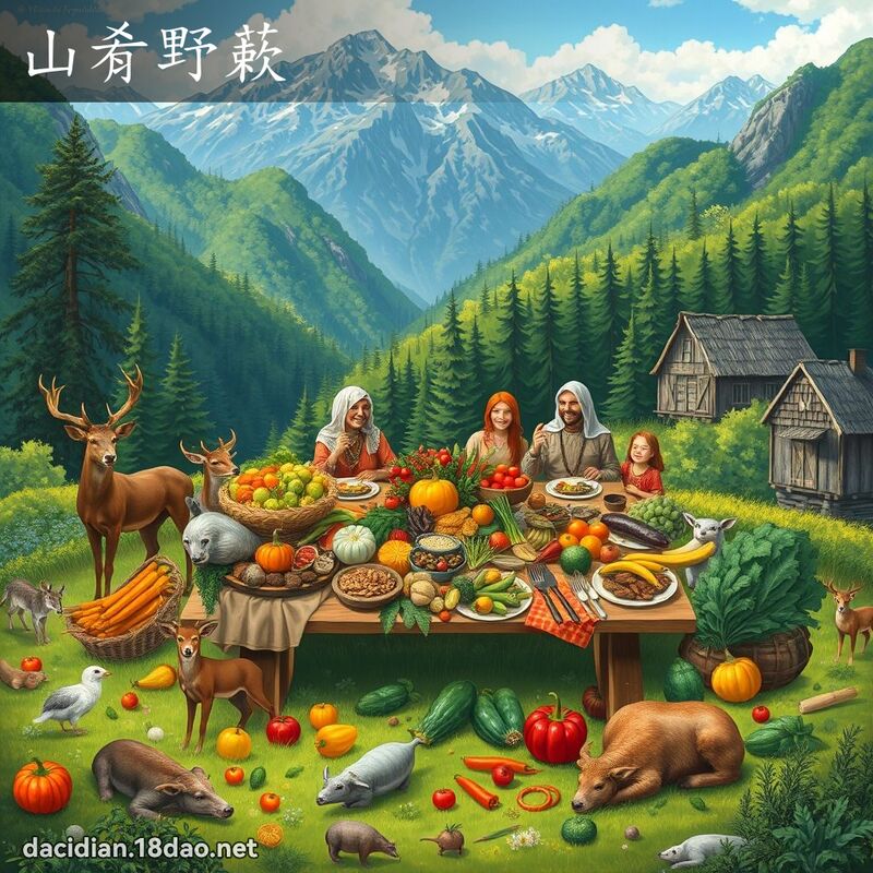 山肴野蔌 - 国语大辞典配图