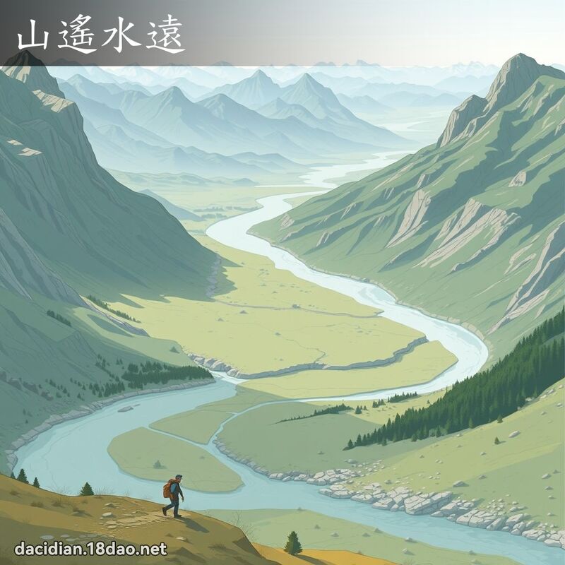 山遙水遠 - 國語大辭典配圖