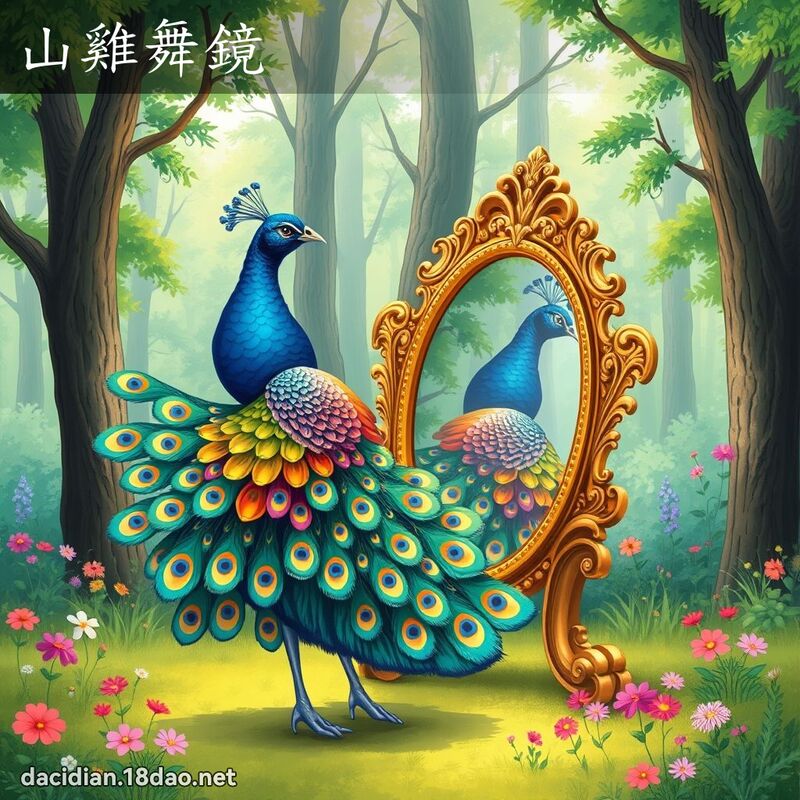 山雞舞鏡 - 國語大辭典配圖