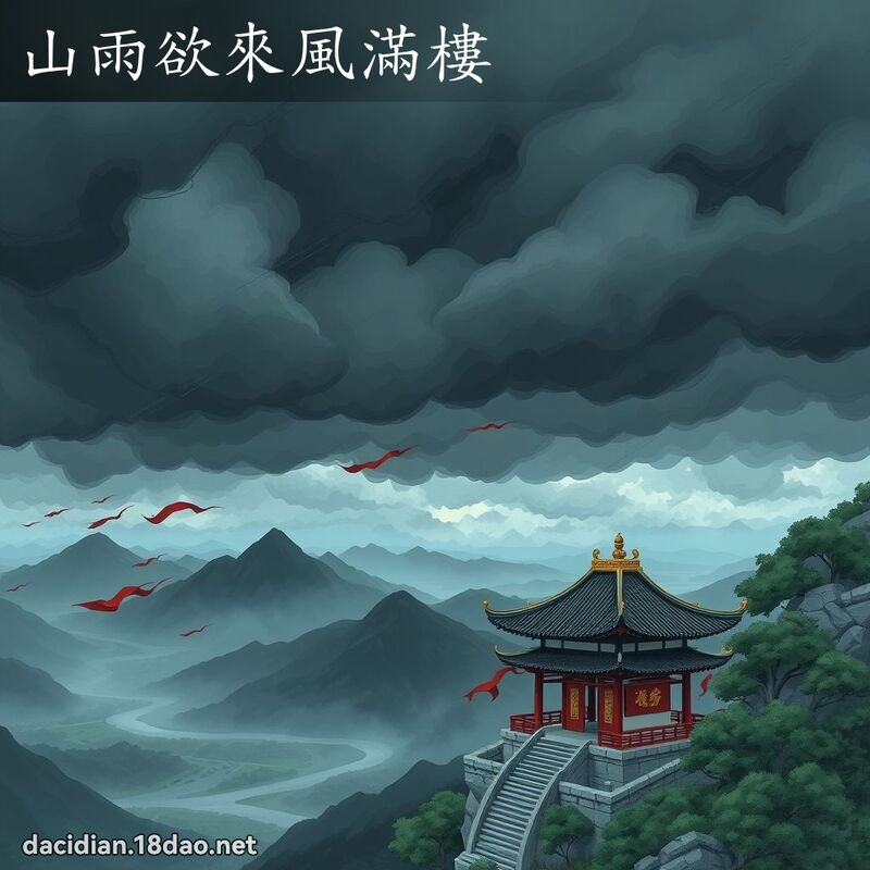 山雨欲來風滿樓 - 國語大辭典配圖
