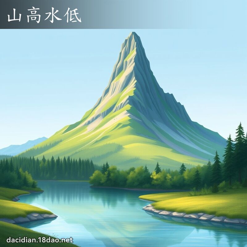 山高水低 - 国语大辞典配图