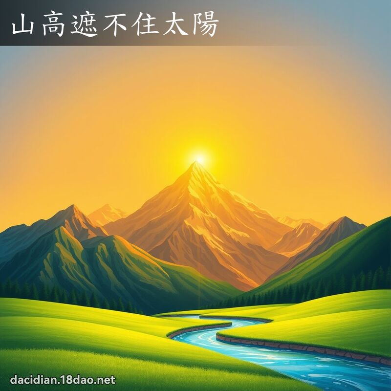 山高遮不住太陽 - 國語大辭典配圖