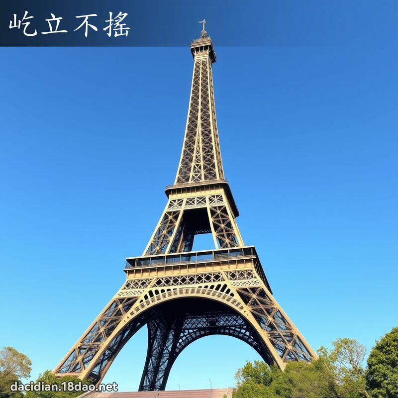 屹立不搖 - 國語大辭典配圖
