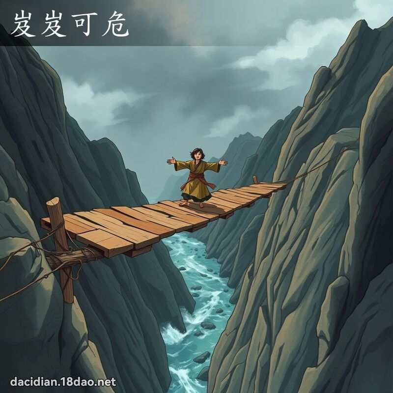 岌岌可危 - 國語大辭典配圖