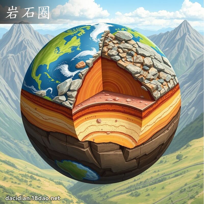 岩石圈 - 國語大辭典配圖