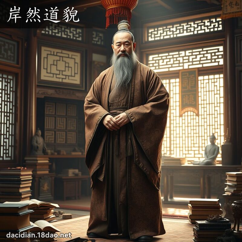 岸然道貌 - 國語大辭典配圖