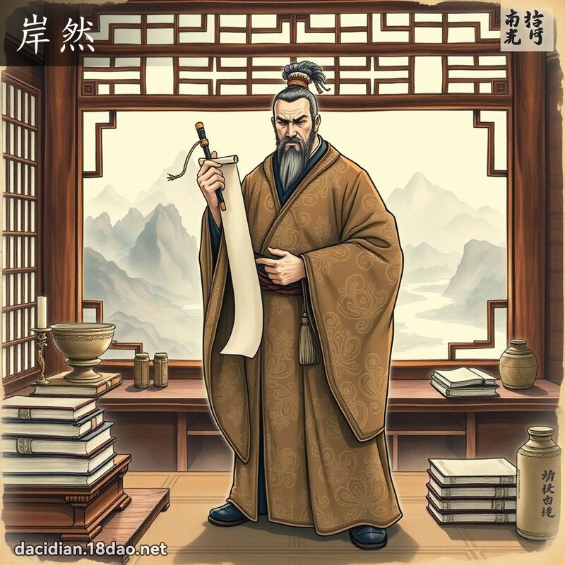 岸然 - 国语大辞典配图