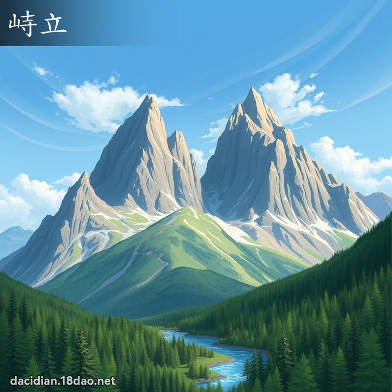 峙立 - 国语大辞典配图