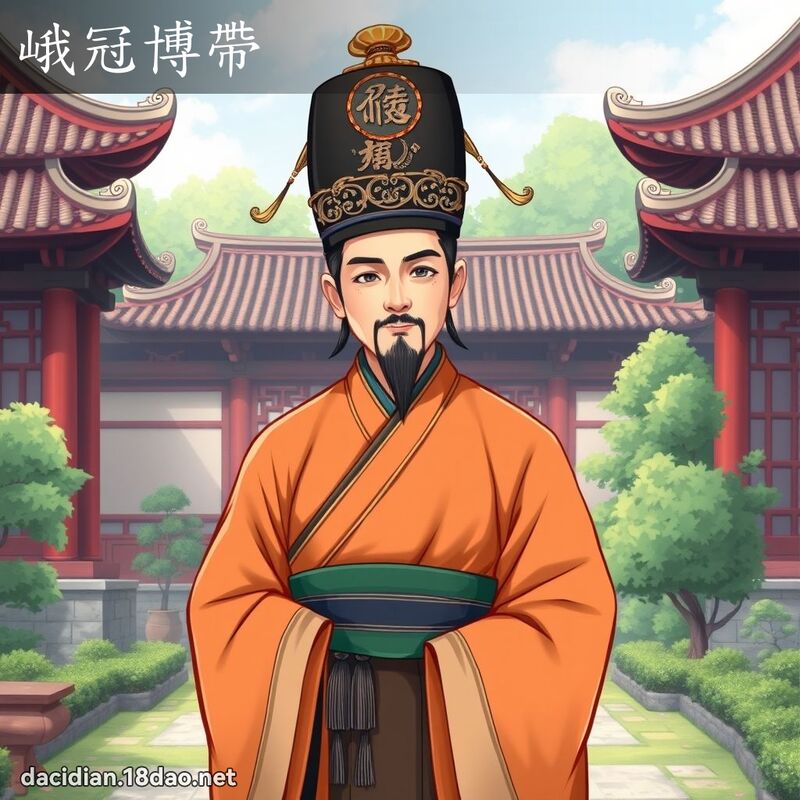 峨冠博帶 - 國語大辭典配圖