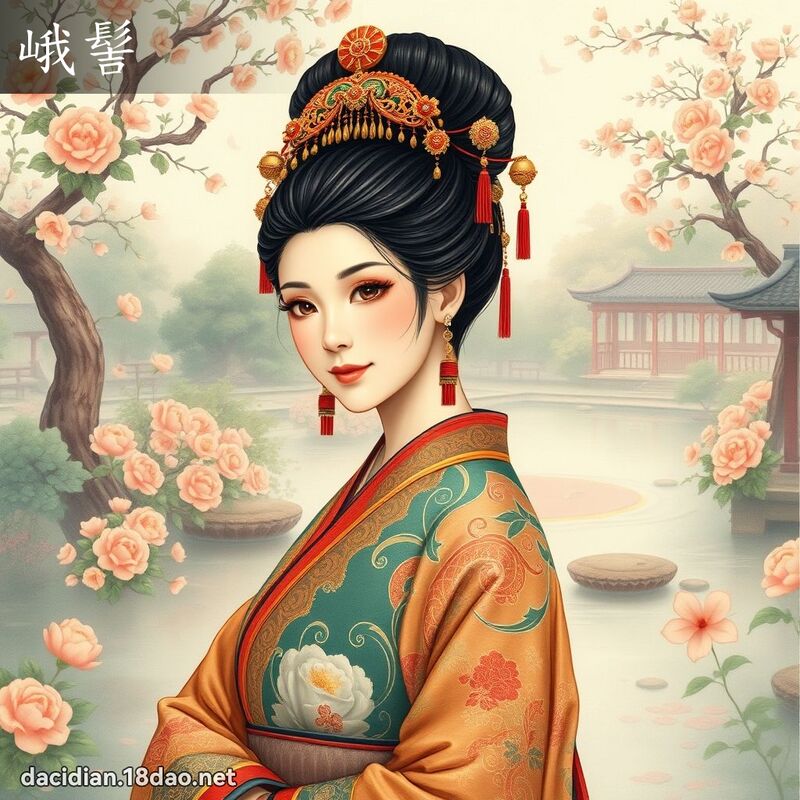 峨髻 - 國語大辭典配圖
