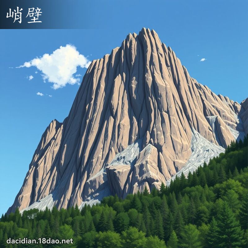 峭壁 - 国语大辞典配图