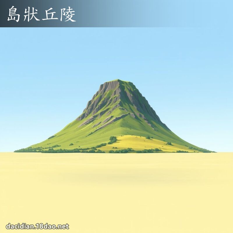 島狀丘陵 - 國語大辭典配圖