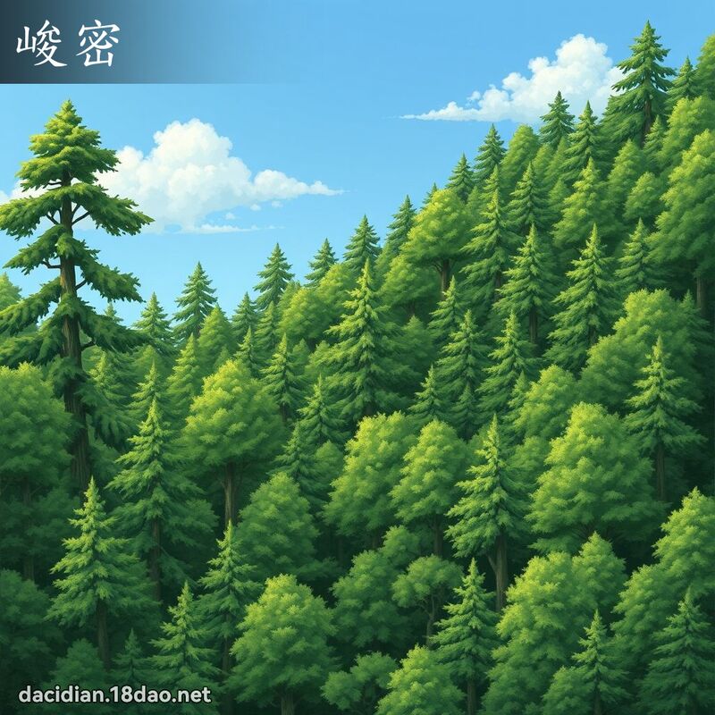 峻密 - 國語大辭典配圖