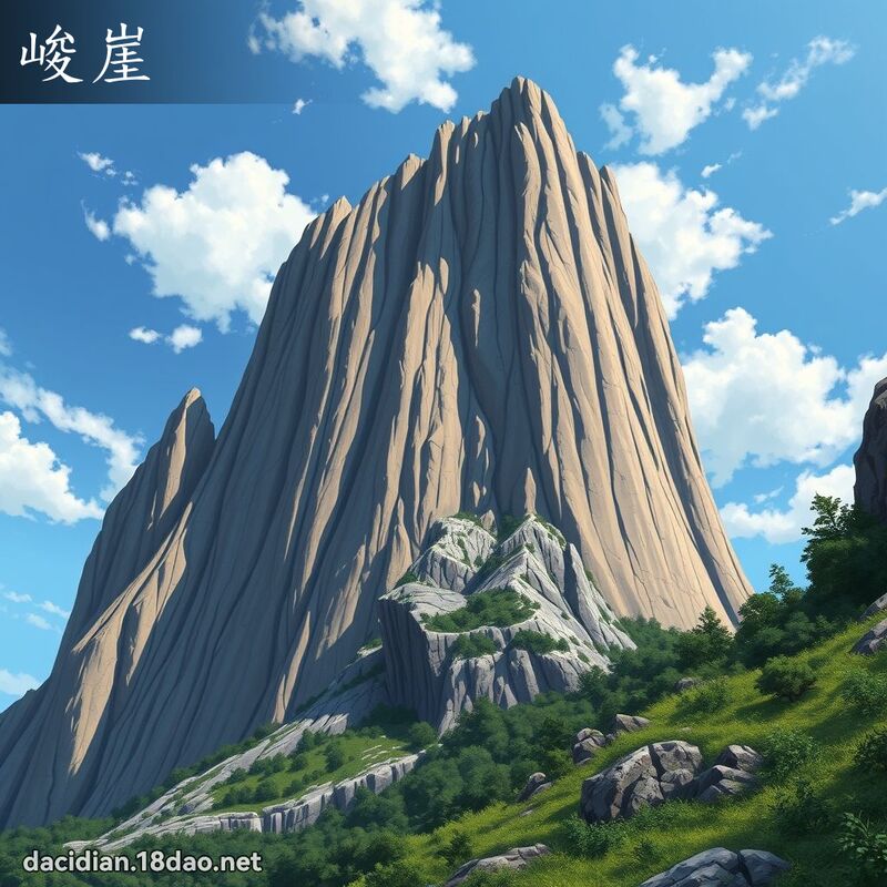 峻崖 - 國語大辭典配圖