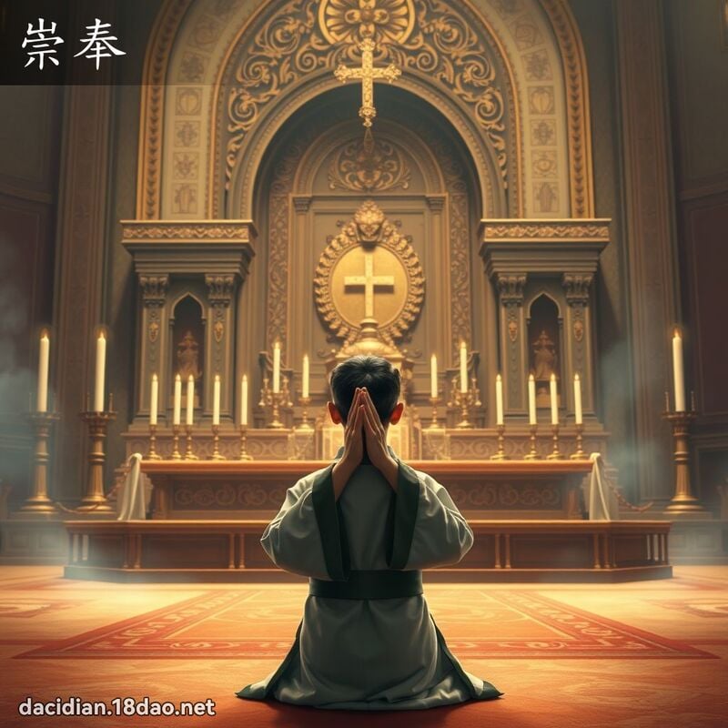 崇奉 - 國語大辭典配圖