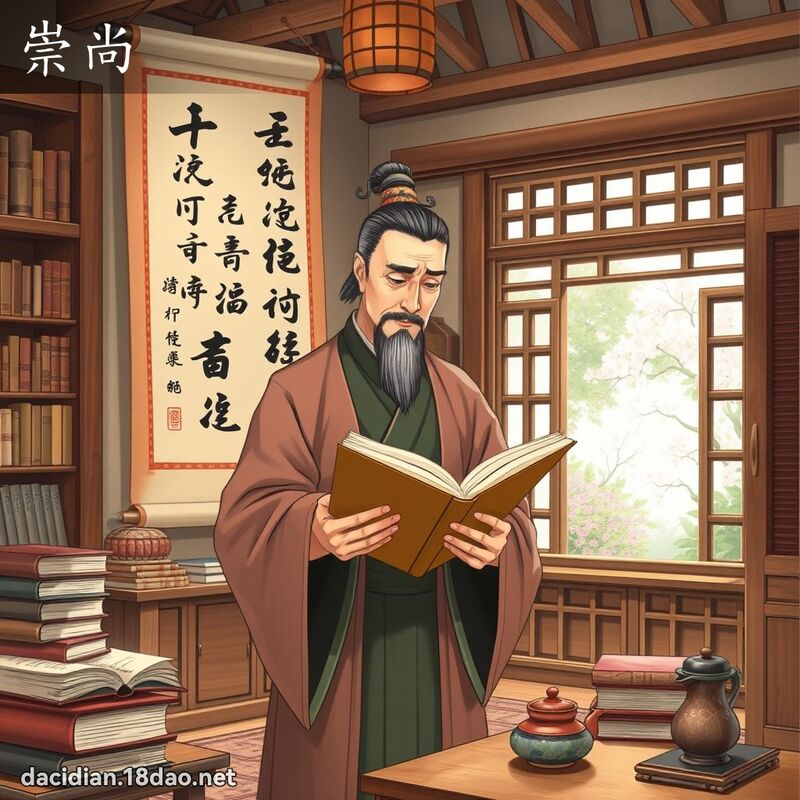 崇尚 - 国语大辞典配图