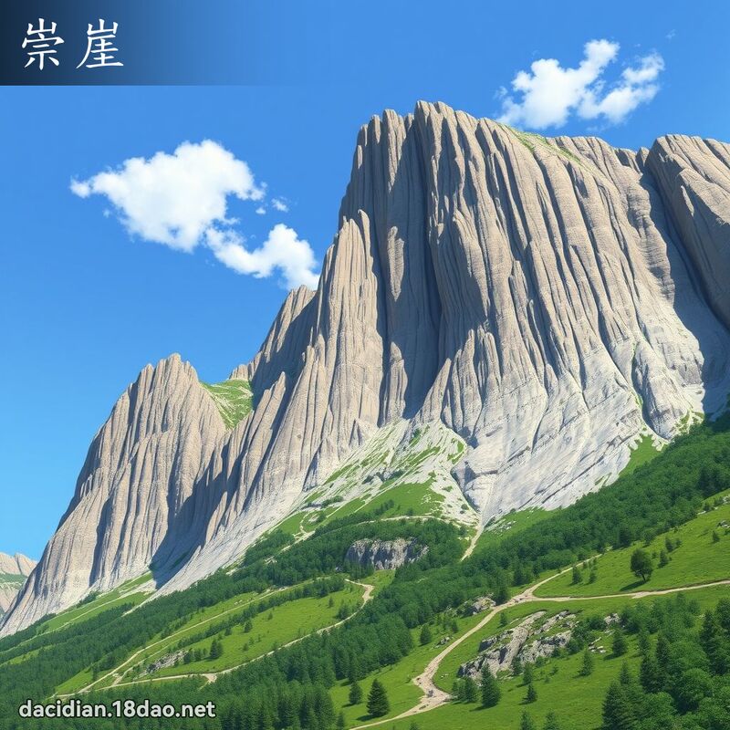 崇崖 - 國語大辭典配圖