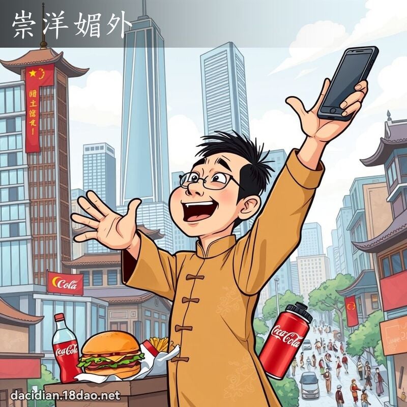 崇洋媚外 - 国语大辞典配图