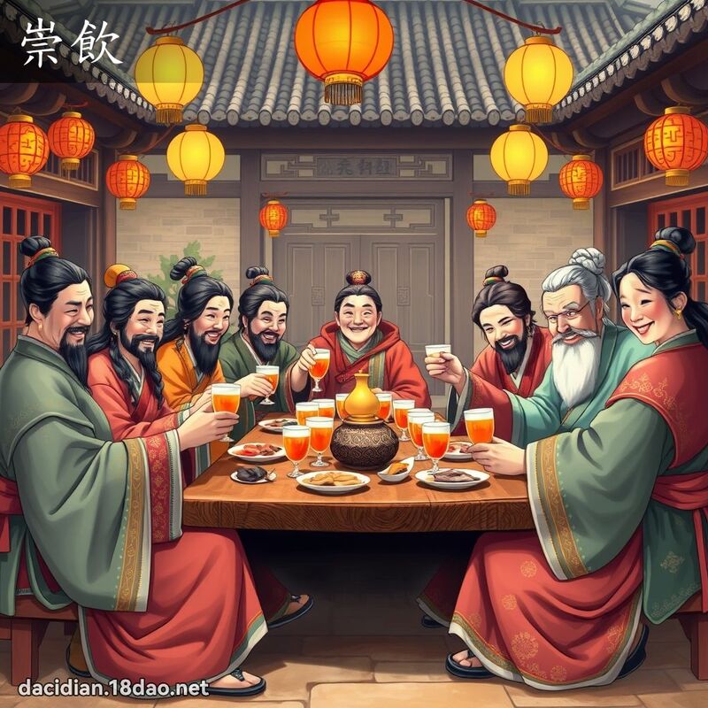 崇飲 - 國語大辭典配圖