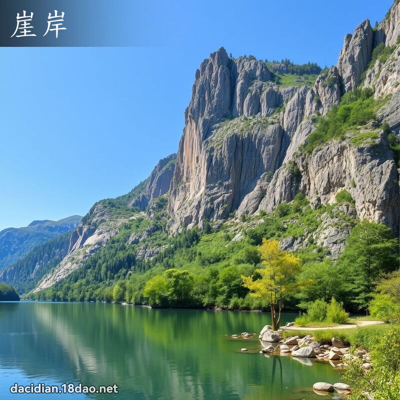崖岸 - 国语大辞典配图