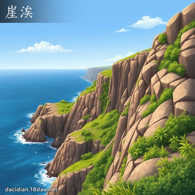 崖涘 - 国语大辞典配图