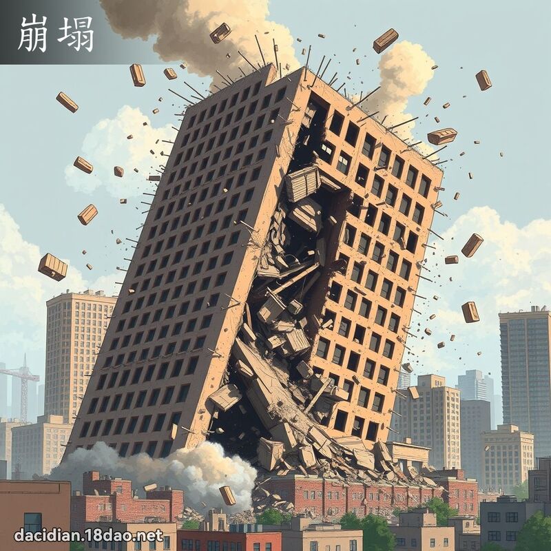 崩塌 - 國語大辭典配圖