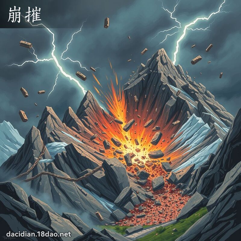 崩摧 - 国语大辞典配图
