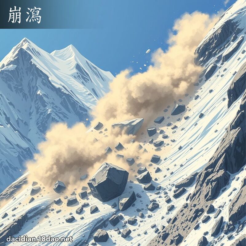 崩瀉 - 國語大辭典配圖