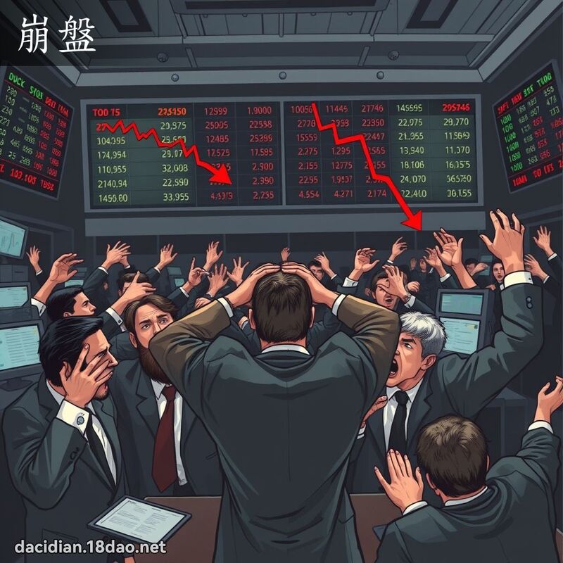 崩盘 - 国语大辞典配图