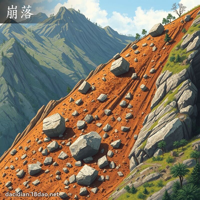 崩落 - 国语大辞典配图