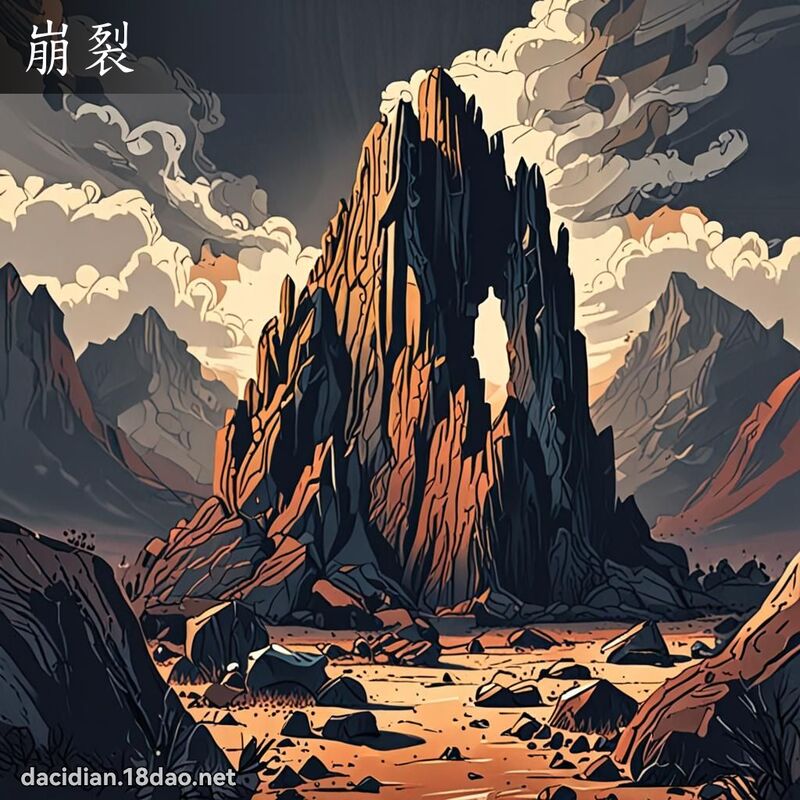 崩裂 - 国语大辞典配图