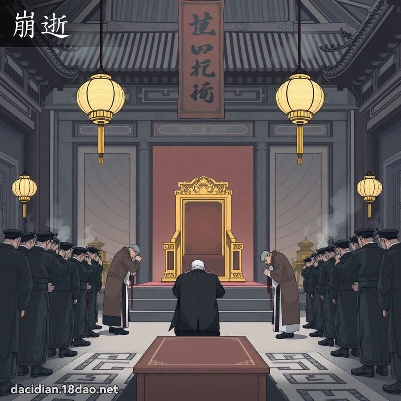 崩逝 - 國語大辭典配圖
