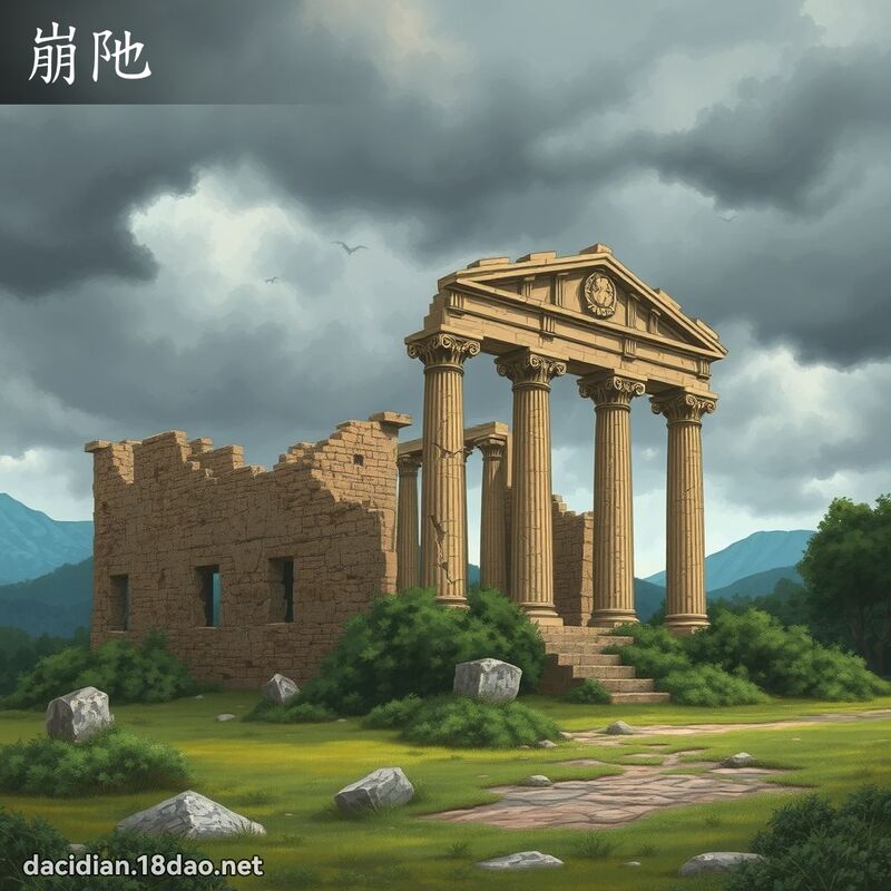 崩阤 - 国语大辞典配图