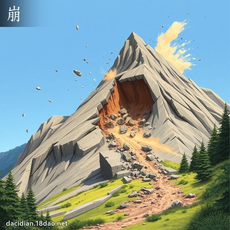 崩 - 國語大辭典配圖