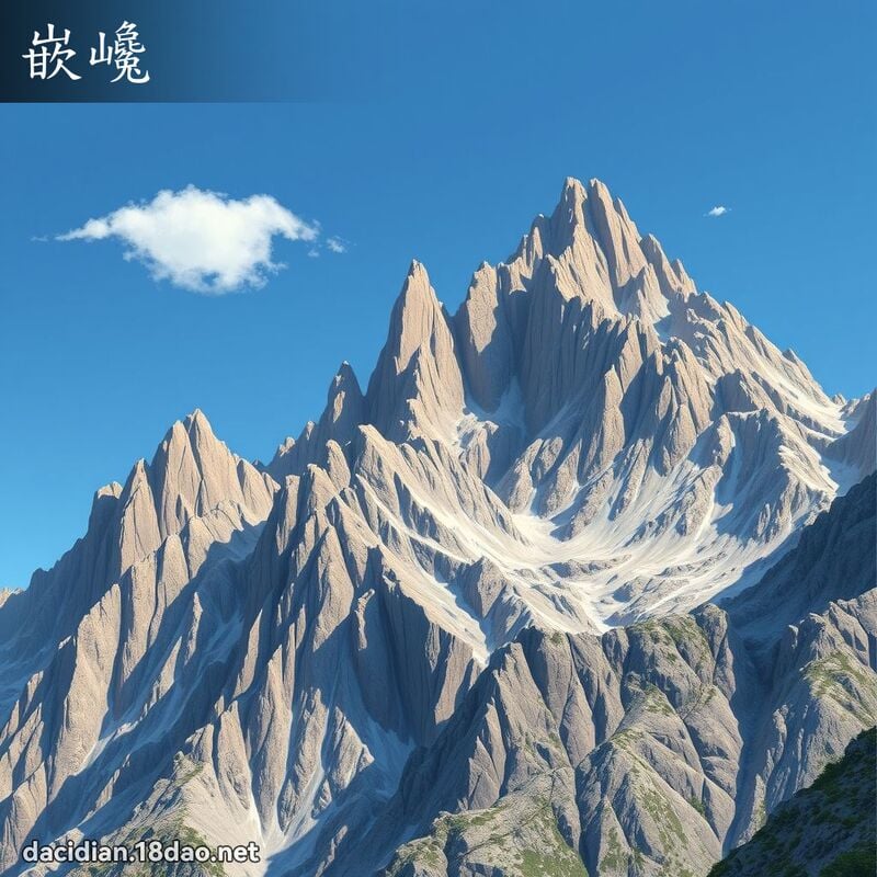 嵌巉 - 国语大辞典配图